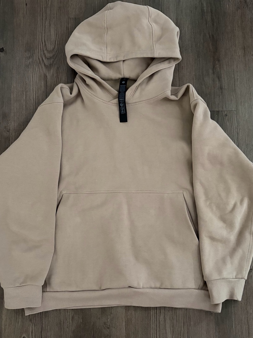 lululemon Men's Beige Tan Brown Hoodie Pullover Sweatshirt Small S